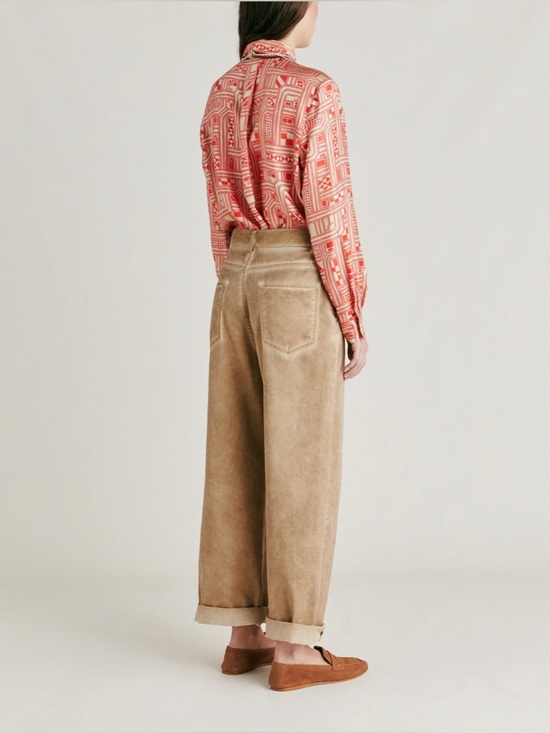 Momonì Pants - momonì baggy pants - fuscia bis Sand tan wash trousers EU 42 US 6